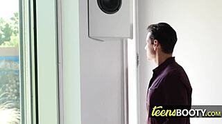 Sarah WAKES horny master to SUCK and TAKE his BIG COCK.