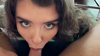 Canadian Blonde Eden Ivy Gets Mouth Fucked With Sloppy Deepthroat POV Cumshot