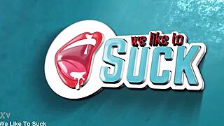 Katy Rose from Weliketosuck performs an intense DEEPTHROAT session