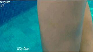 Wife Swimming in Hotel Pool