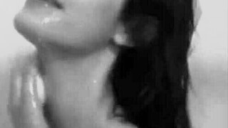 Sexy psycho girl bathing in the shower