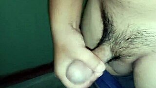 relaxing handjob after work with a creampie finish