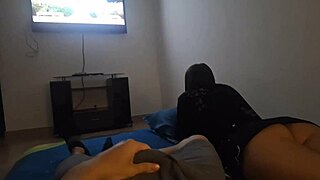 my stepsister and i watch a movie alone at home