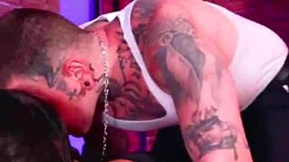 Big Cock Tattooed Guy Fucks Me in Stockings