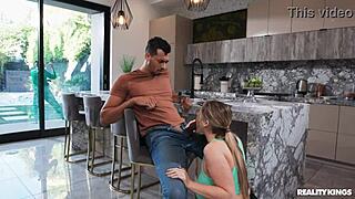 big naturals kitchen cheater gets intense fucking