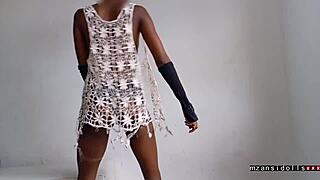 two ebony teens get fucked by neighbor