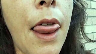 Kelly Kendricks Smokes With Lots Of Cleavage In Sun