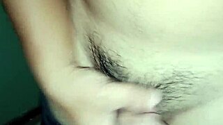 relaxing handjob after work with a creampie finish