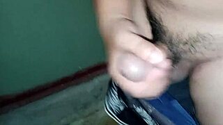 relaxing handjob after work with a creampie finish