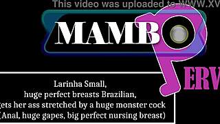 Larinha small 18+ Brazilian ass stretched by huge monster cock