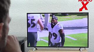 He fucks his friend hard and cums in her mouth and tits