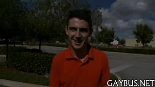 lusty transaction with youthful 18+ gay hunk sucking cock