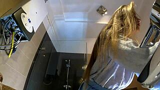 Hot Skinny Blonde Wife in Super Short Miniskirt