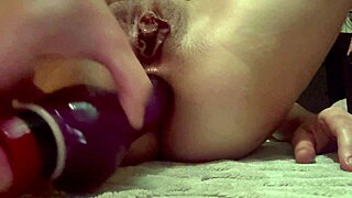 Italian horny artemisia love, are you watching her anal stretching with dildo in slow motion?