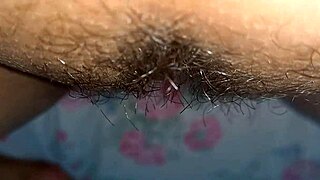 Clit Pulsing in Hairy Latina Pussy Teasing Softcore