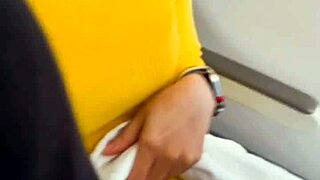 vietnamese teen in dress mid-air