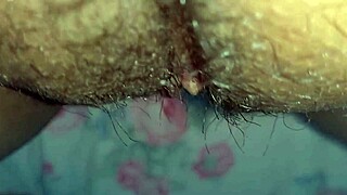 Clit Pulsing in Hairy Latina Pussy Teasing Softcore