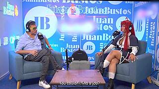 Evybubbles cosplay has multiple orgasms riding the sybian on juan bustos podcast, intriguing contrast of public and private pleasure