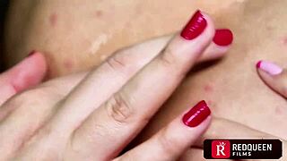 she made the blonde sit with her ass on the dildo toy