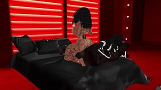 in this scene, the big ass ebony girl gets pounded by a massive black cock