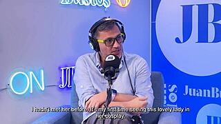 Evybubbles cosplay has multiple orgasms riding the sybian on juan bustos podcast, intriguing contrast of public and private pleasure