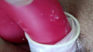 amysexxxjuguetona gets so horny she grabs vibrator and fucks it