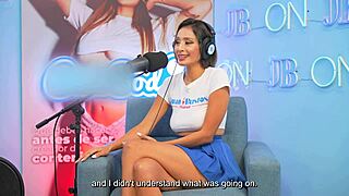 Latina Sex Addict Gigidamessco Wets Pussy with Fuckmachine on Podcast