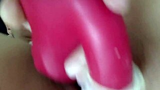 amysexxxjuguetona gets so horny she grabs vibrator and fucks it