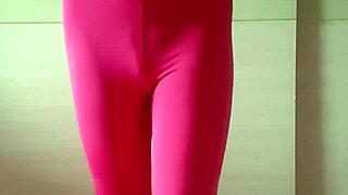 Misr4 Updates Pink Gymwear in Tight Leggings