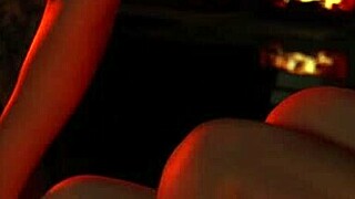 Romantic dinner evolves into passionate sex with girlfriend