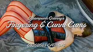 Steampunk Granny Feels Intense Fingering And Cunnilingus Orgasm