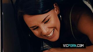 Hot brunette milf preston parker stuck under the table no panties takes rough doggystyle fucking