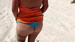 Mexican Whore Shows Tits And Ass On Public Beach