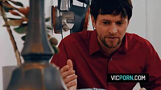 Hot brunette milf preston parker stuck under the table no panties takes rough doggystyle fucking