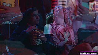 Bored GF Sucks BF's Cock In Cinema!