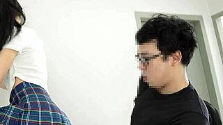 asian real couple first time try with dildo