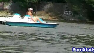 Public Nude Fetish Eurobabe Rides Waterbike