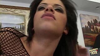 Alexis silver's big natural tits get him off with titty fuck and blowjob