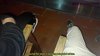 The bbw best friend swallows my dick on the balcony, neighbor almost catches us