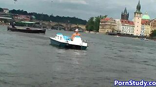 Public Nude Fetish Eurobabe Rides Waterbike