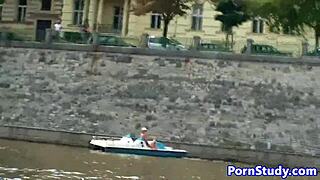 Public Nude Fetish Eurobabe Rides Waterbike