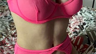 Intense Love For Boobs As She Fingers Her Big Natural Tits Passionately