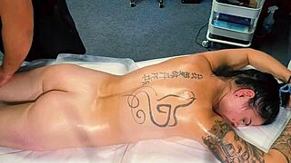 Male Masseur Gives Tattoo Girl More Than Massage She Wanted!