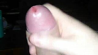 jerking off vigorously to tranny porn including cumshot jizz and solo