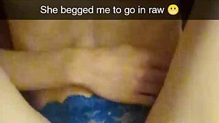 Cheating Cumslut Begs for Rough Creampie in Snapchat Fuck