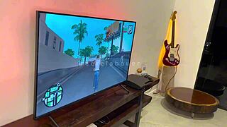 Alone Gaming Turns Horny Cum