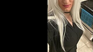 after the date, the platinum blonde crossdresser faces humiliation as ladyboy