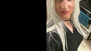 after the date, the platinum blonde crossdresser faces humiliation as ladyboy