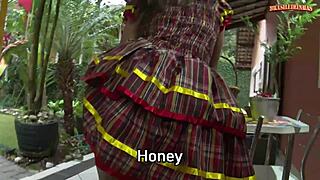 Brazilian Brunette and Redhead Lick Each Other's Shaved Pussies