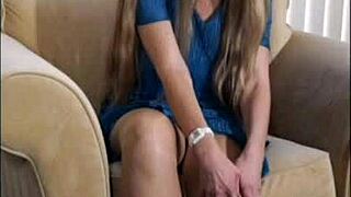 milf porshas 1st nude pantyhose strip in amateur blonde